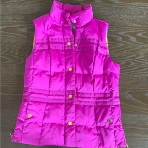 Lilly Pulitzer purple puffer vest